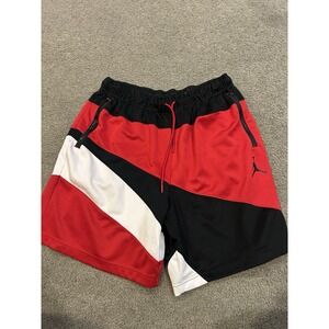 Jordan Mens Basketball Shorts Red White XL Standard Fit Dri-Fit Lightweight